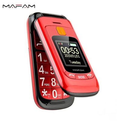 Mafam Flip Mobile Phone Easy Use Senior Dual Touch Handwriting SOS Push Button Speed Dial Folded Elderly Flashlight Two Sim F899