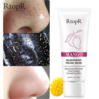 Mango Blackhead Remover Acne Treatment Strawberry Nose Oil Mud Pore Strip Whitening Mask Cream Peel off Mask Nose Peel Skin Care