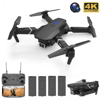 Mini Drone 4K HD camera foldable E88 Pro quadcopter WIFI FPV wide Angle height fixed RC helicopter toys for children Gifts