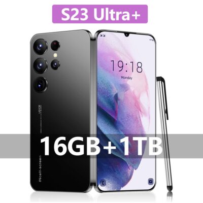 Mobile Phones S23 Ultra 6.8 HD Screen SmartPhone Original 16G+1T 5G Dual Sim Celulares Android Unlocked 72MP 6800mAh Cell Phone